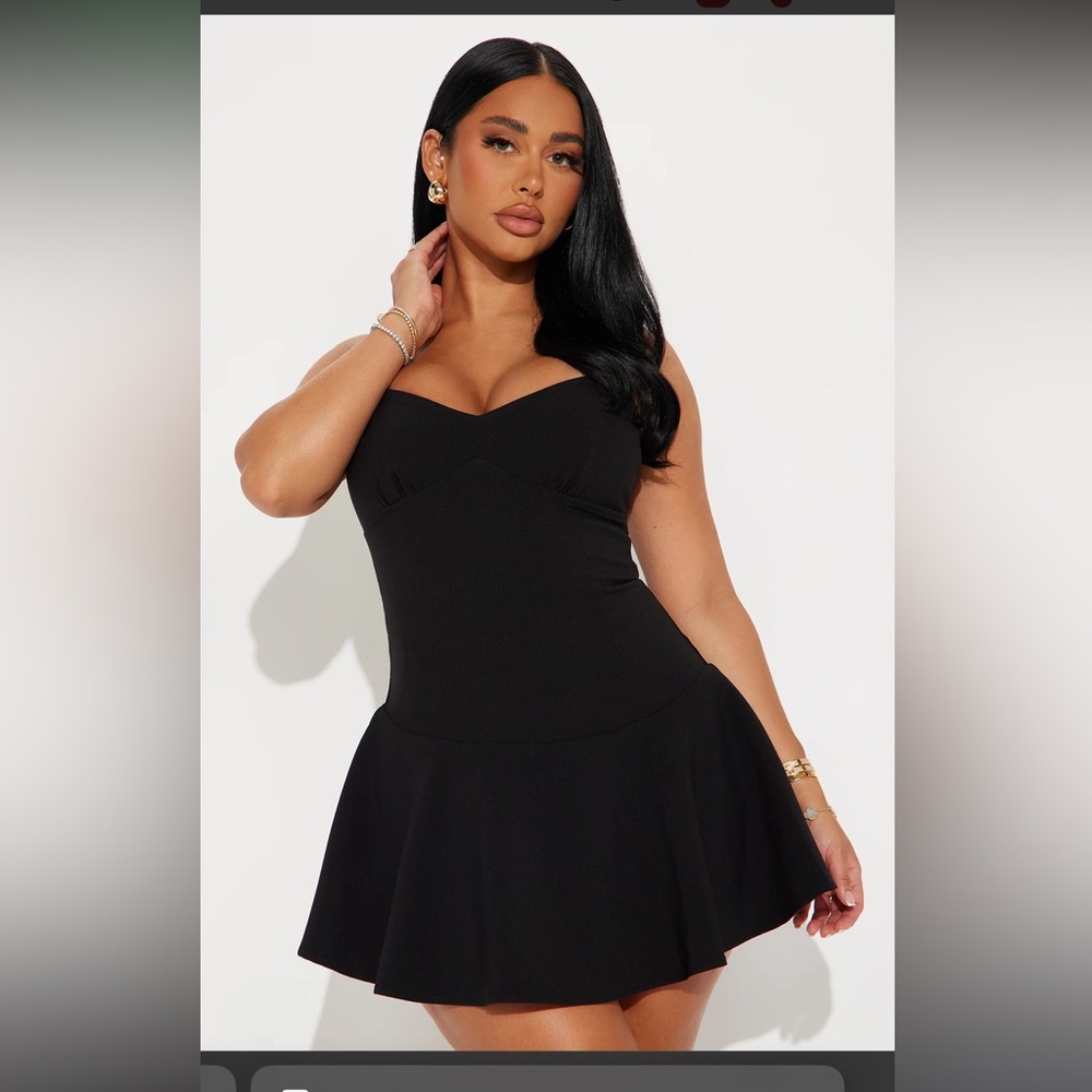 Bianey Crepe Mini Dress - Black